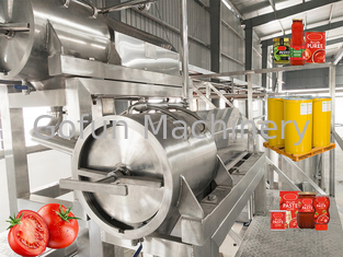 Stainless Steel 304 Material Tomato Paste Sauce Concentrate Processing Line Water Saving