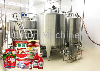 SS304 Mixing And Packaging Processing Line Juice Jam Milk And Water Blending And Filling Line