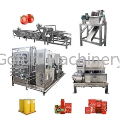 2000kg Electric Heating Tomato Processing Line PLC Control System 1 Year Warranty