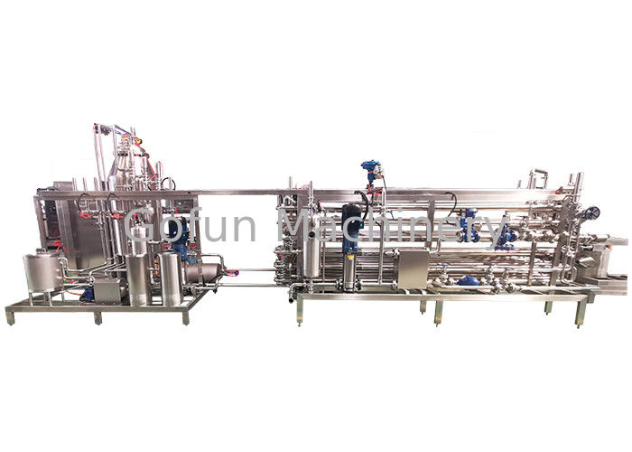 Milk Juice Pasteurizing UHT Sterilizer Machine / Uht Milk Processing Plant