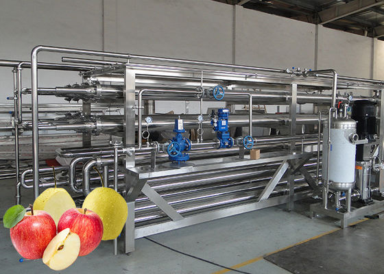 Stable UHT Sterilizer Machine Vacuum Pasteurization Apple Processing Equipment